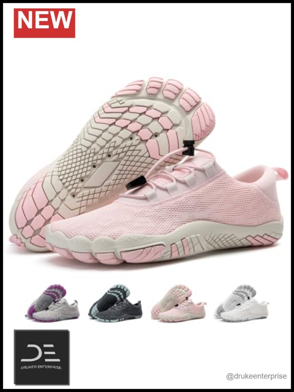 Barefoot Water Shoes Wide Toe Box Slip On Beach Pool Athletic Shoes